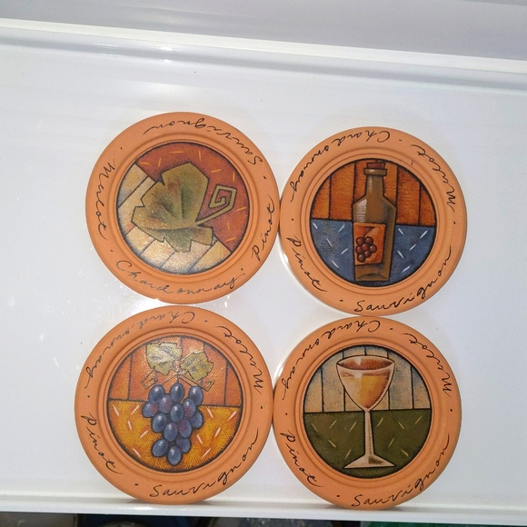 Clay Wine Cooler and Coaster Set - Picture 3 of 5